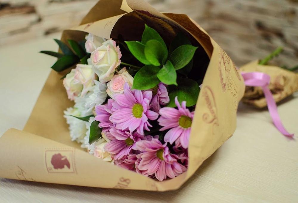 Букет цветов из: Розы и Хризантемы в Темиргоевской