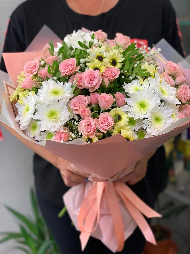 Букет цветов из: Розы и Хризантемы в Темиргоевской