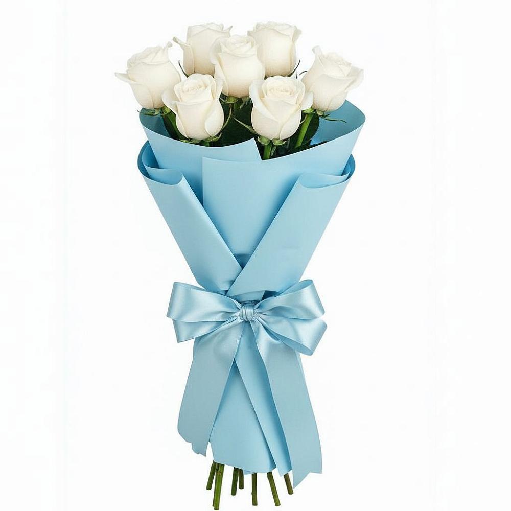 Букет 7 белых роз Проуд в Темиргоевской