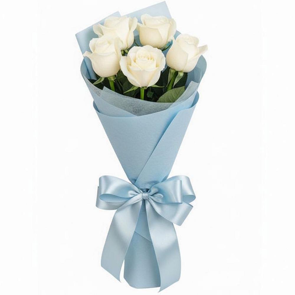Букет 5 Белых роз Проуд в Темиргоевской