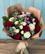 Букет цветов из:  Розы и Альстромерии в Темиргоевской