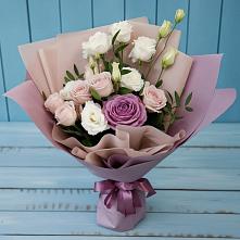 Букет цветов из:  Розы и Лизиантусы в Темиргоевской