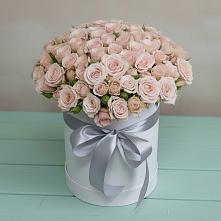 Цветочная композиция из Розы в шляпной коробке в Темиргоевской