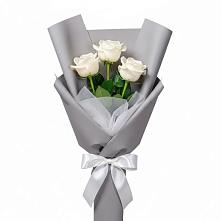 Букет 3 белые розы в Темиргоевской