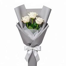 Букет 3 белые розы в Темиргоевской