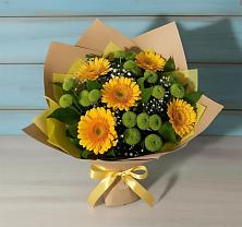 Букет цветов из:  Герберы и Хризантемы в Темиргоевской
