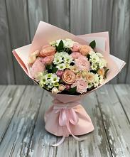 Букет цветов из:  Гвоздики, Розы и Хризантемы в Темиргоевской