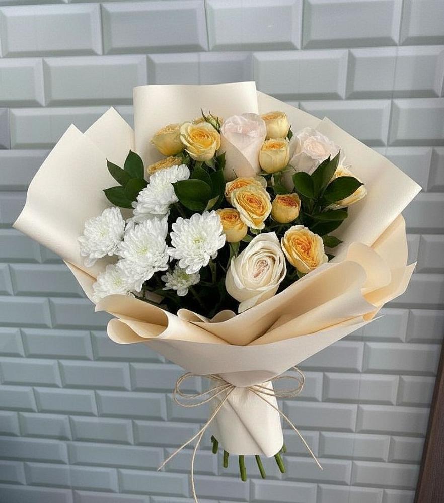 Букет цветов из: Розы и Хризантемы в Темиргоевской