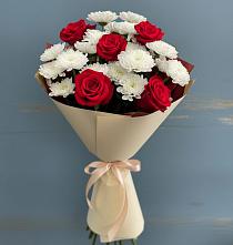 Букет цветов из:  Розы и Хризантемы в Темиргоевской