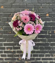 Букет цветов из:  Герберы и Хризантемы в Темиргоевской