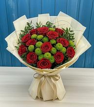 Букет цветов из:  Розы и Хризантемы в Темиргоевской